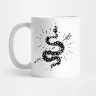 Gothic Arrow Snake Magic Wicca Satan Occult Mug